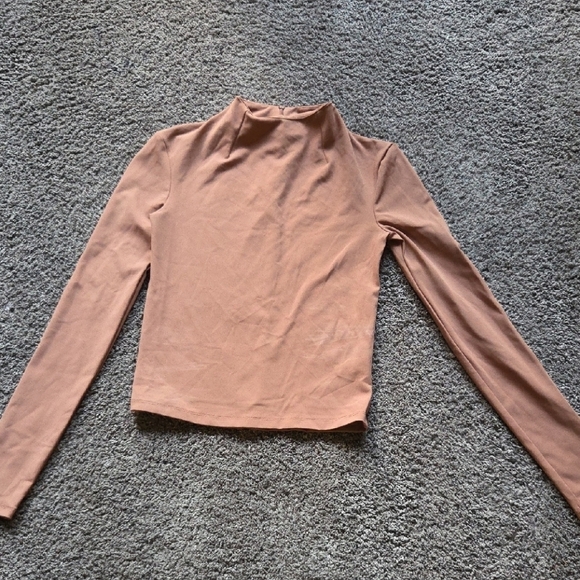 Zara Tops - Zara Women's Long Sleeve Top in Warm Tan